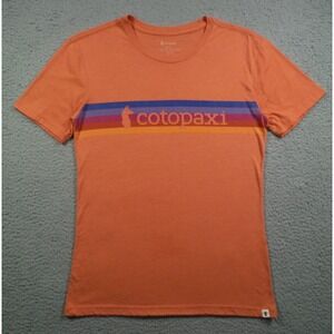 Cotopaxi Shirt Womens Size Small Orange Short Sleeve Crew Neck Organic